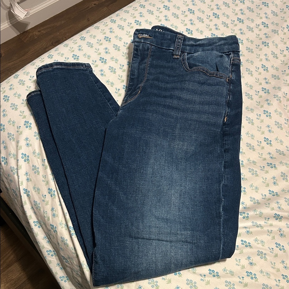 American Eagle Outfitters Women's Skinny Jeans - Dark Blue